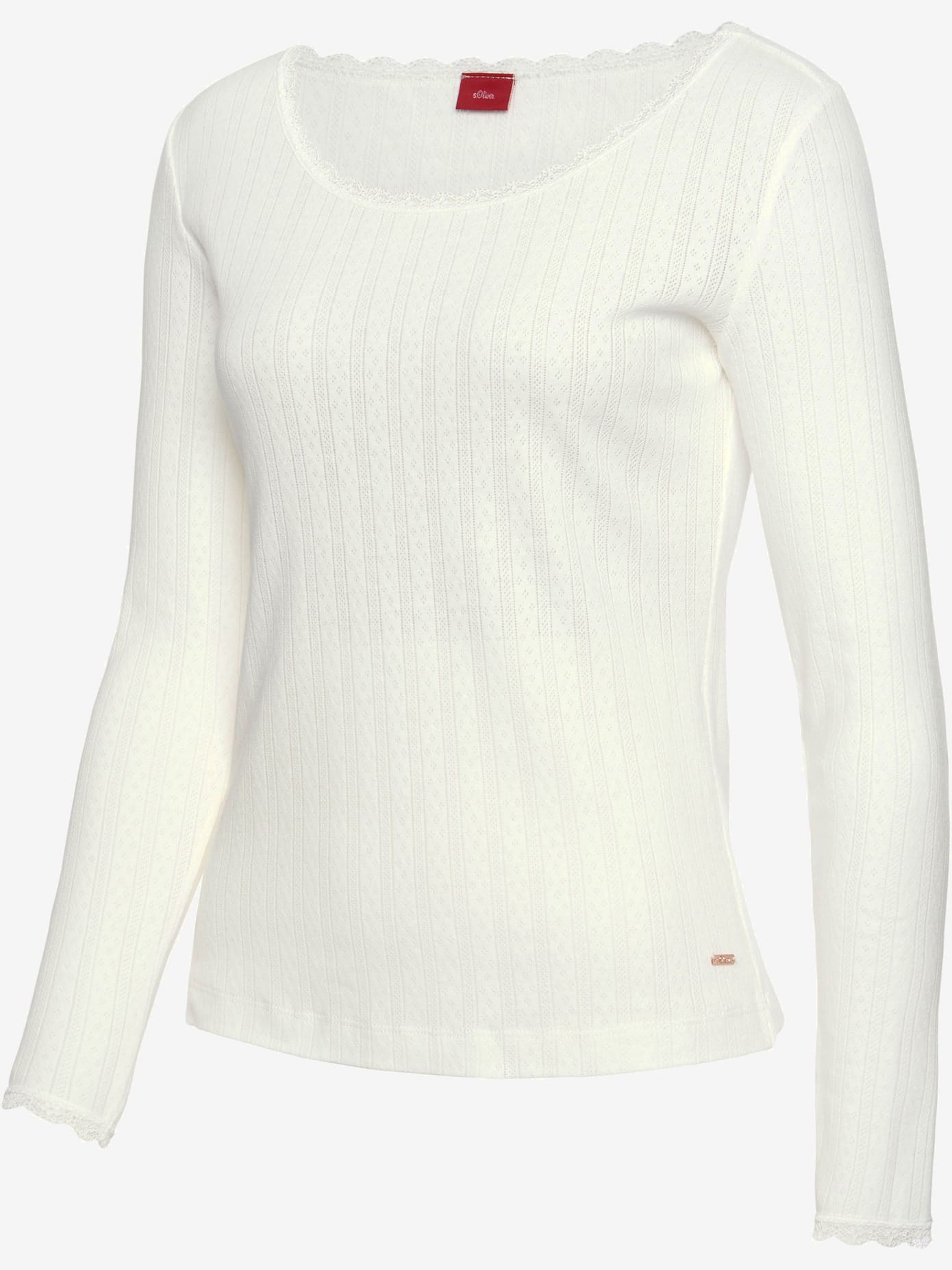 Haut de pyjama t-shirt de nuit fantaisie en tricot ajouré