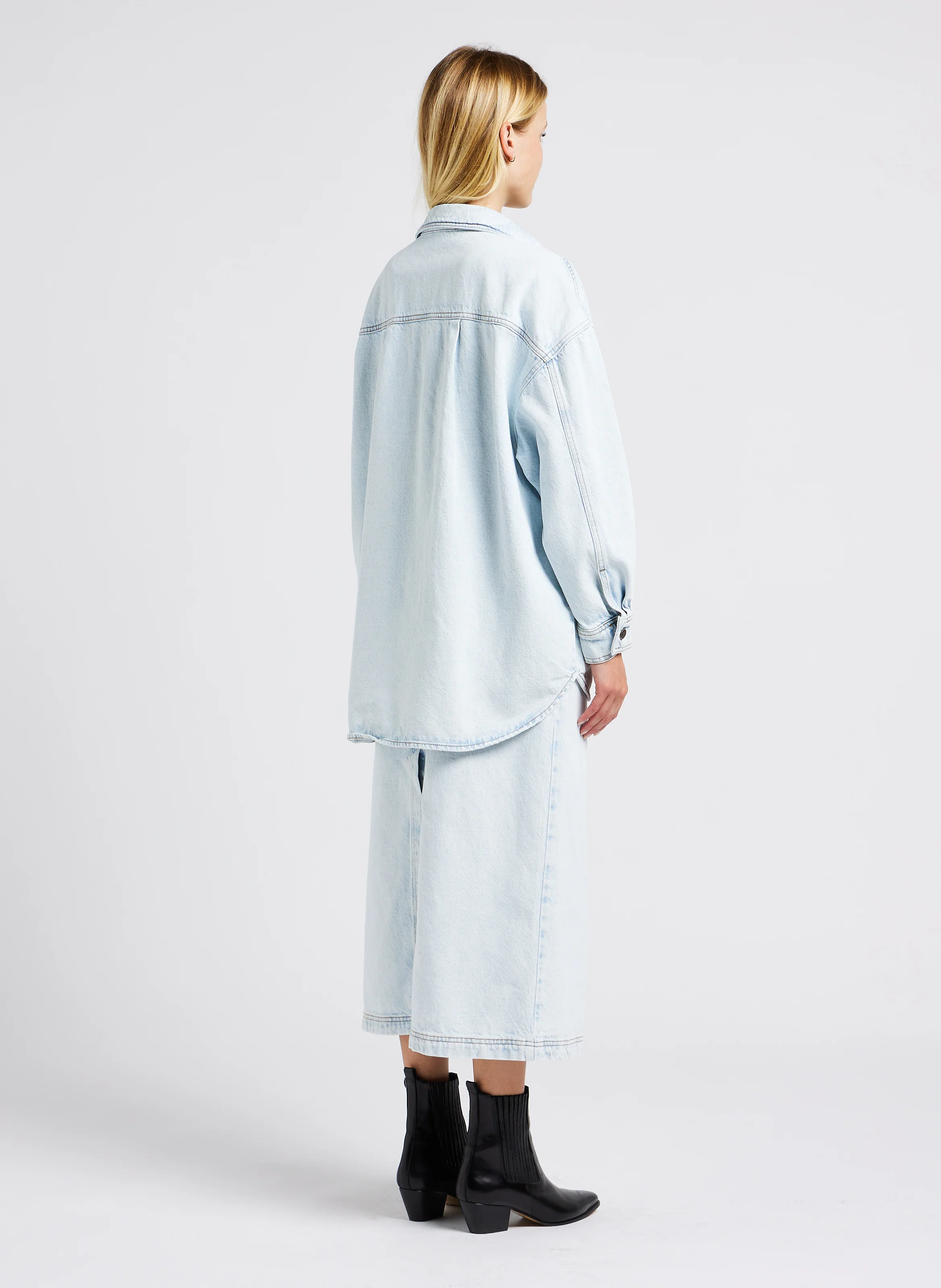 JOYBIRD - Chemise oversize col classique en coton | Blanc