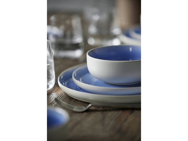 Studio Round Frokosttallerken Matte white/Shiny river