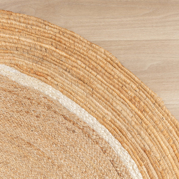 Rond Jute vloerkleed - Mirai Circle Wit/Naturel