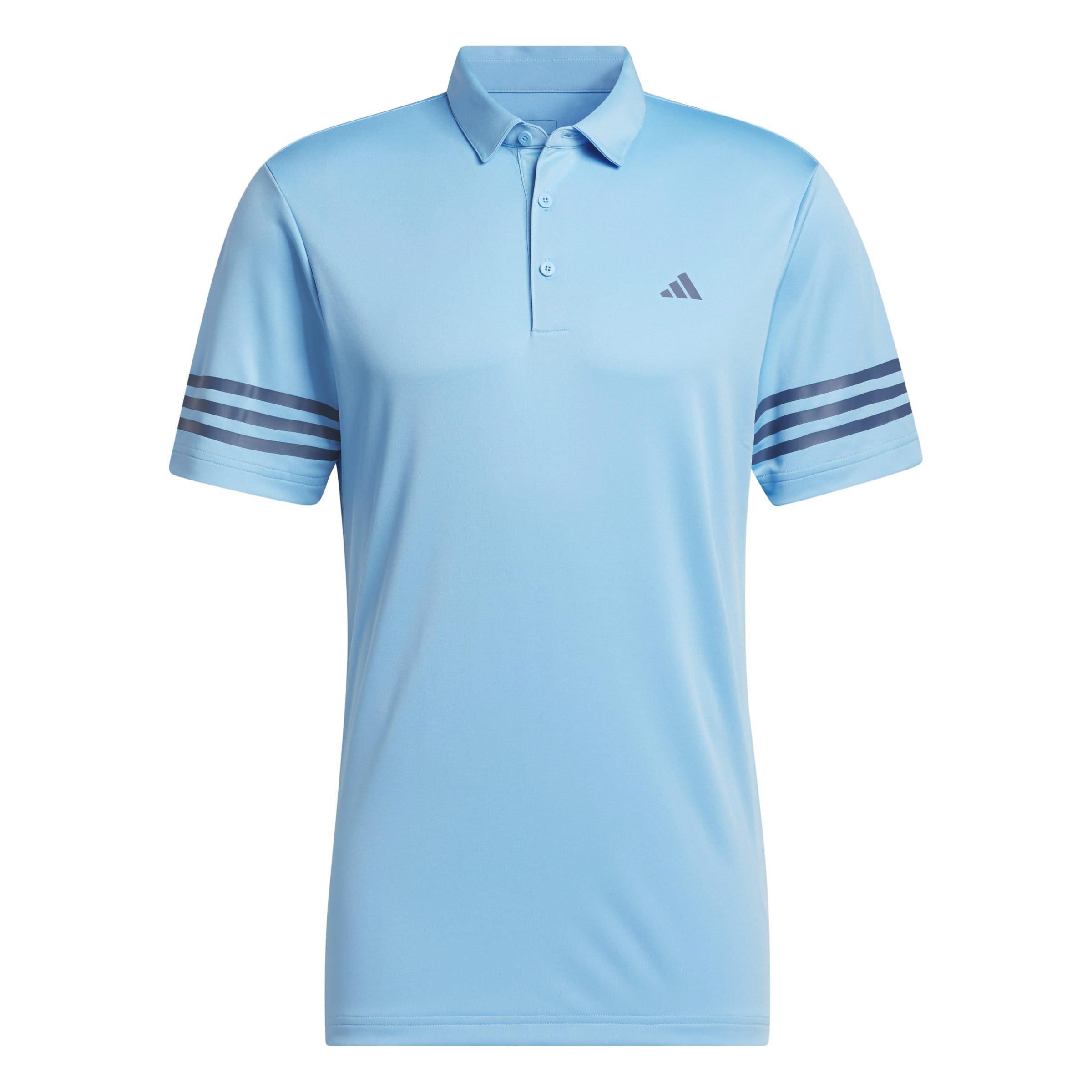 adidas 3 Stripe Polo Shirt Mens