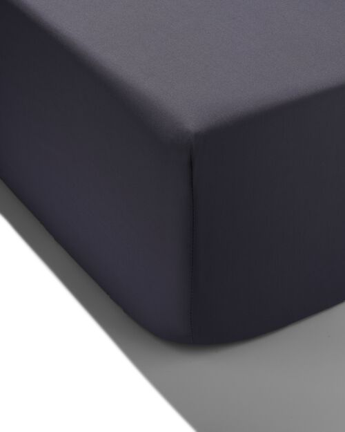 drap-housse percale 160x200 gris foncé