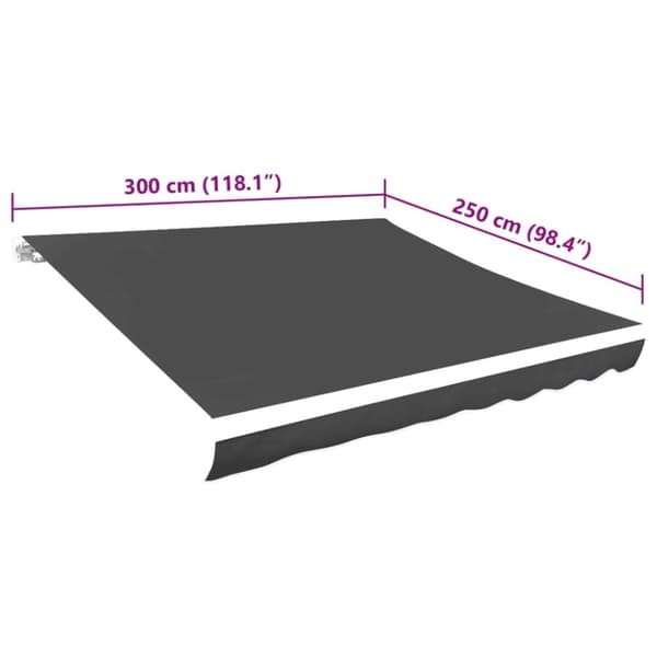 vidaXL Markiseduk 300x250 cm antrasitt
