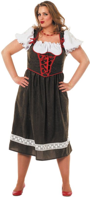 Dirndl - Jurk - Groen - 100% Polyester