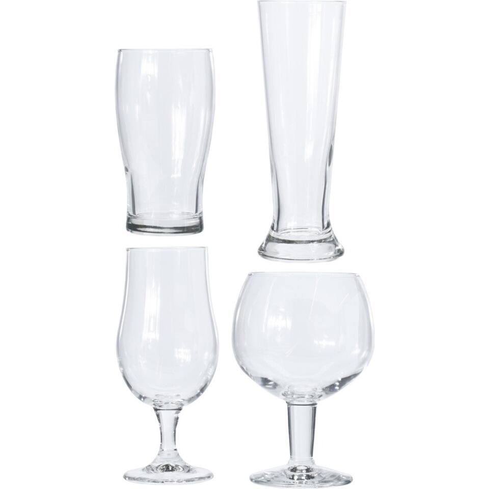 Bierglazen - 4 soorten - proefglazen set - glas