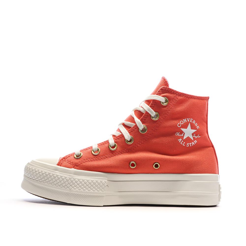 Converse Baskets Oranges Femme Converse Chuck Taylor All Star Platform