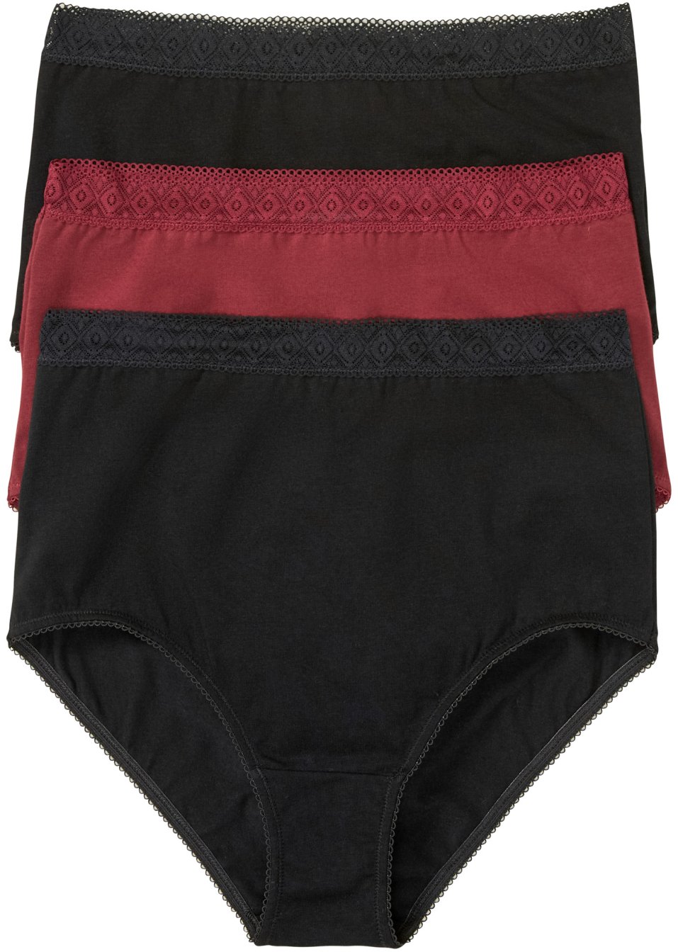 Lot de 3 slips taille haute