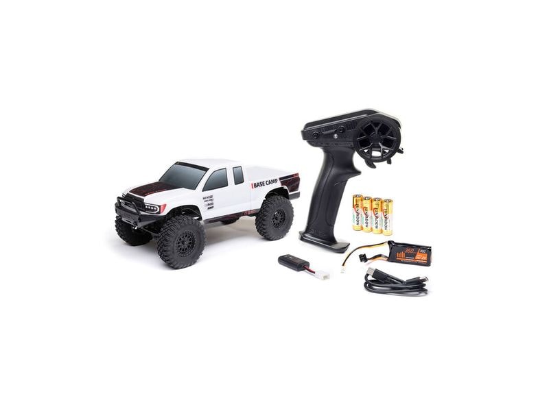 Axial Rock Crawler SCX24 Base Camp 4WD, Weiss RTR 1:24 Rock Crawler Brushed RTR mit Akku & Ladegerät