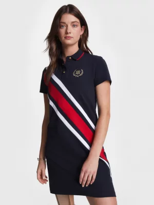 Vestido Polo Adaptive TH Monogram Stripe