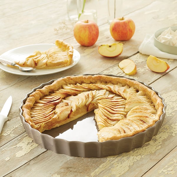 Moule à tarte en céramique 27 cm taupe Mathon