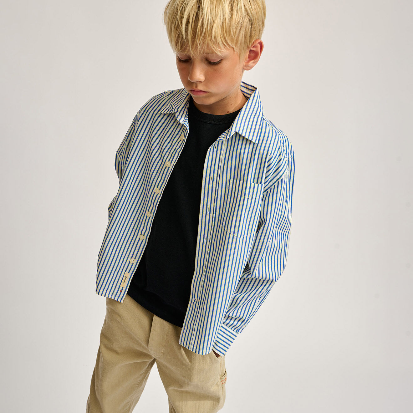 Bellerose Chemise Gulian rayée bleue