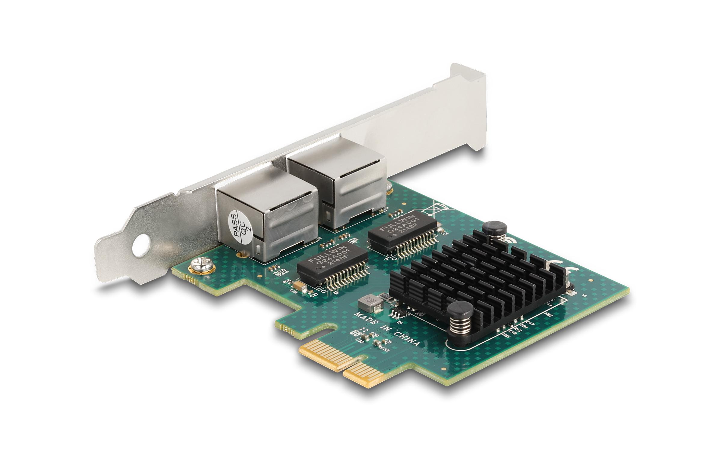 Netzwerkkarte 2x RJ45 Gigabit, PCI-Express x1Delock PCI Express x1 Karte zu 2 x RJ45 Gigabit LAN BCM