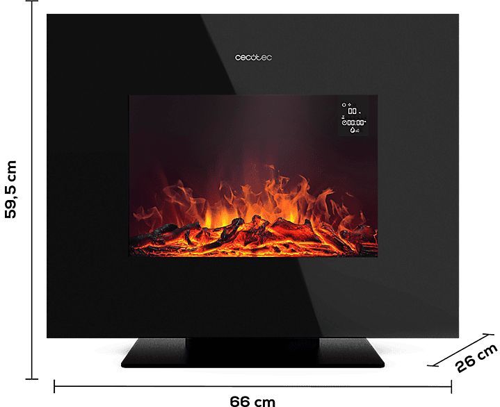 Cecotec Readywarm 2700 Design Flames - Elektrische Open Haard - Zwart - 2000W