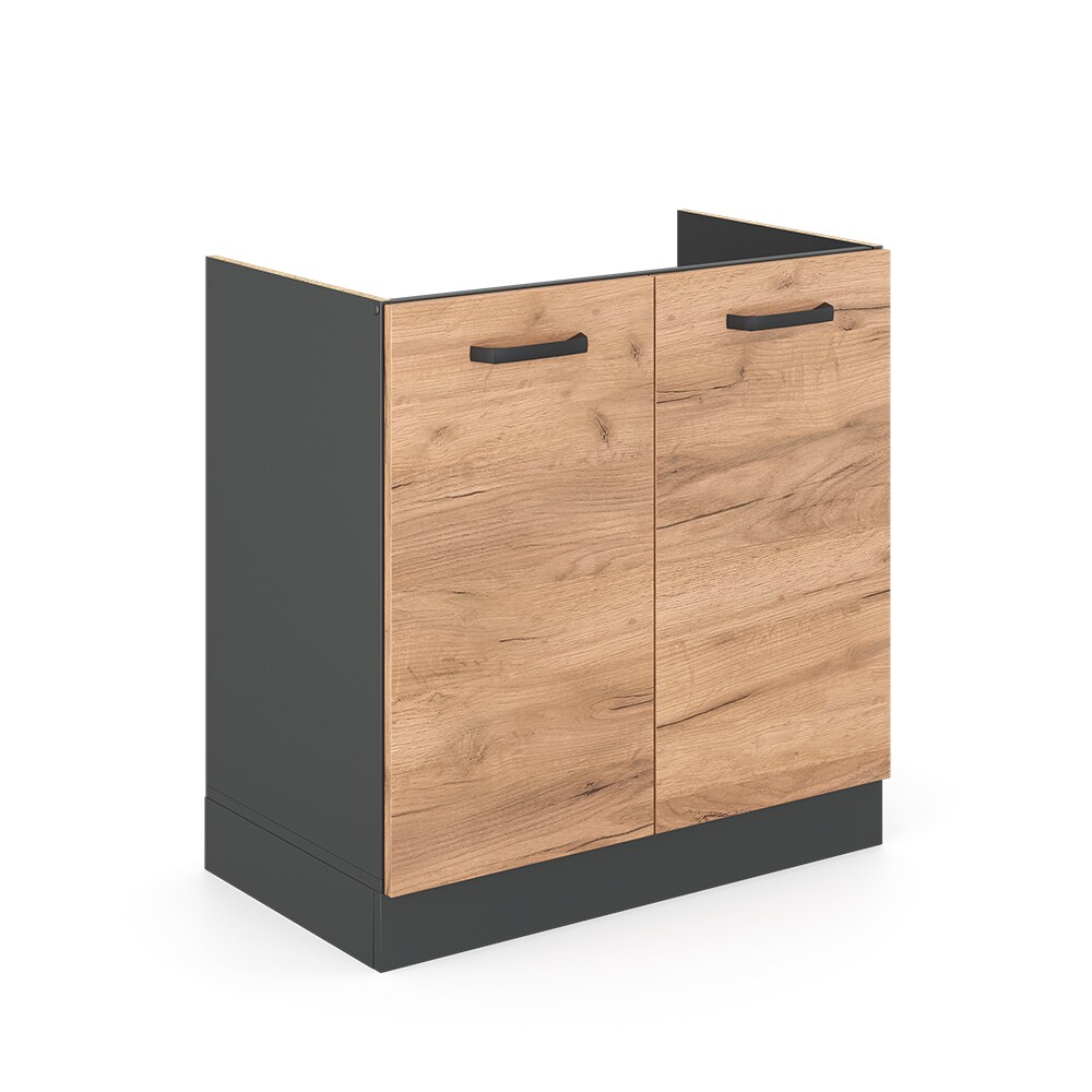 VICCO Küchenschrank Unterschrank Spülenunterschrank 80 cmR-Line Anthrazit