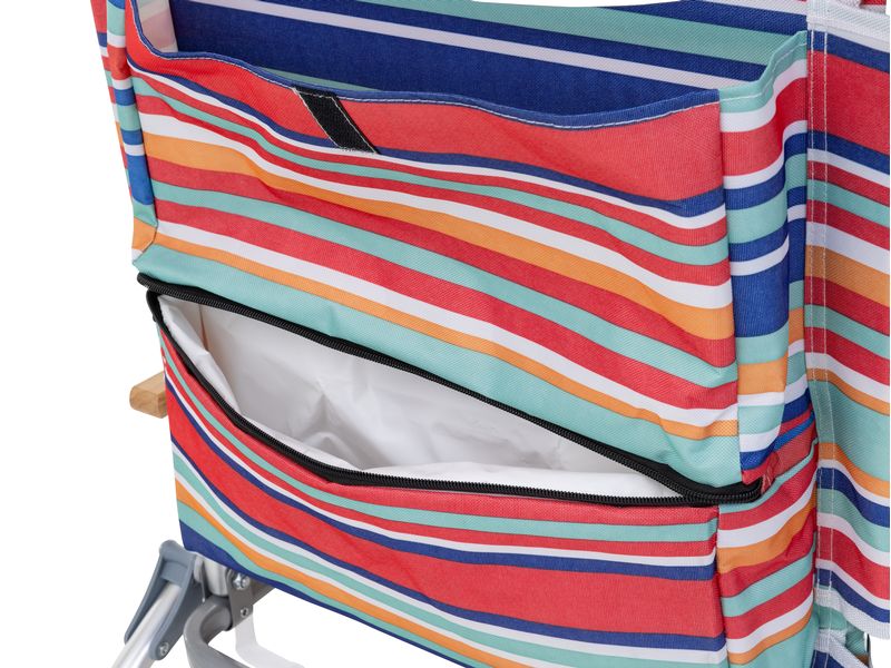 KOOR Strandstuhl Troopea mit Kühlfach, Mehrfarbig Gemütlicher Campingstuhl