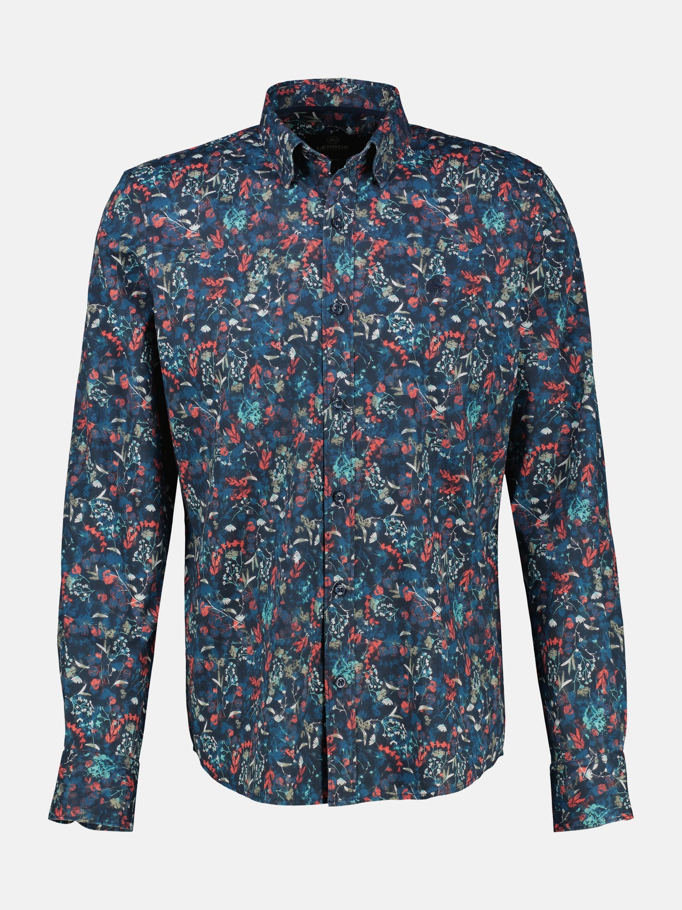 Langarmhemd mit Button-down-Kragen