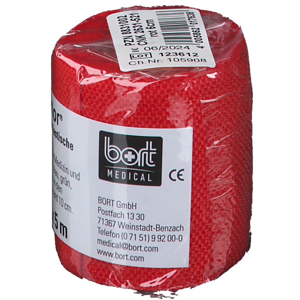 BORT StabiloColor® Binde 6 cm rot