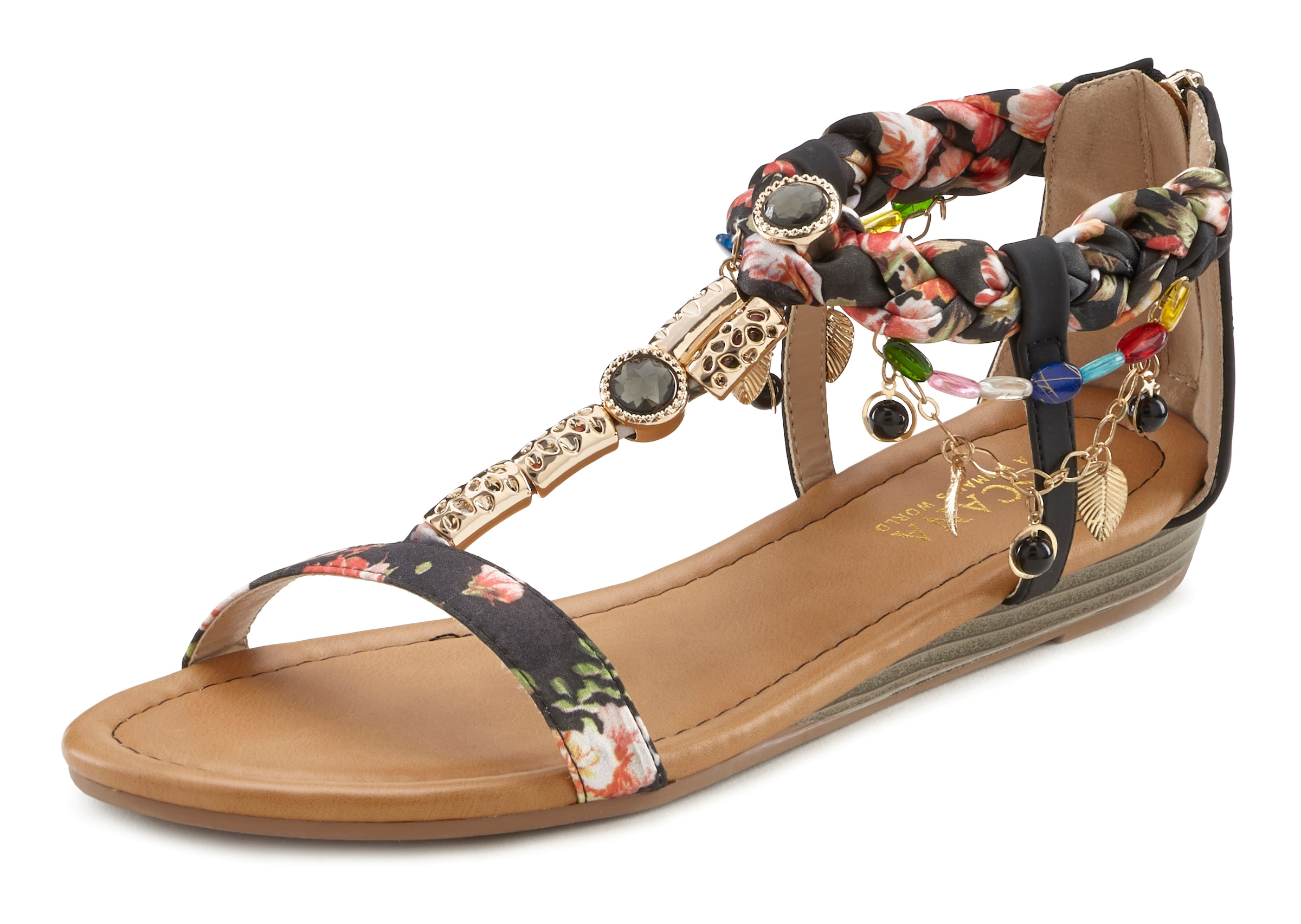 LASCANA Sandale »Sommerschuh«  Sandalette, Sommerschuh im Festival-Look VEGAN