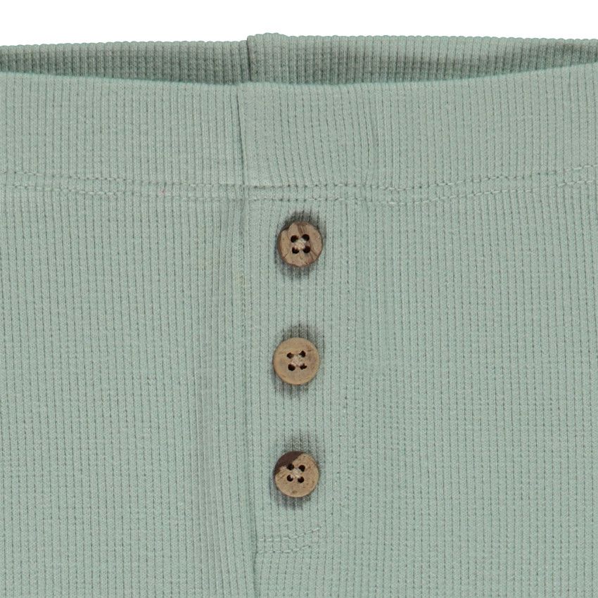 Caleçon uni côtelé avec boutons pour bébé fille - Vert