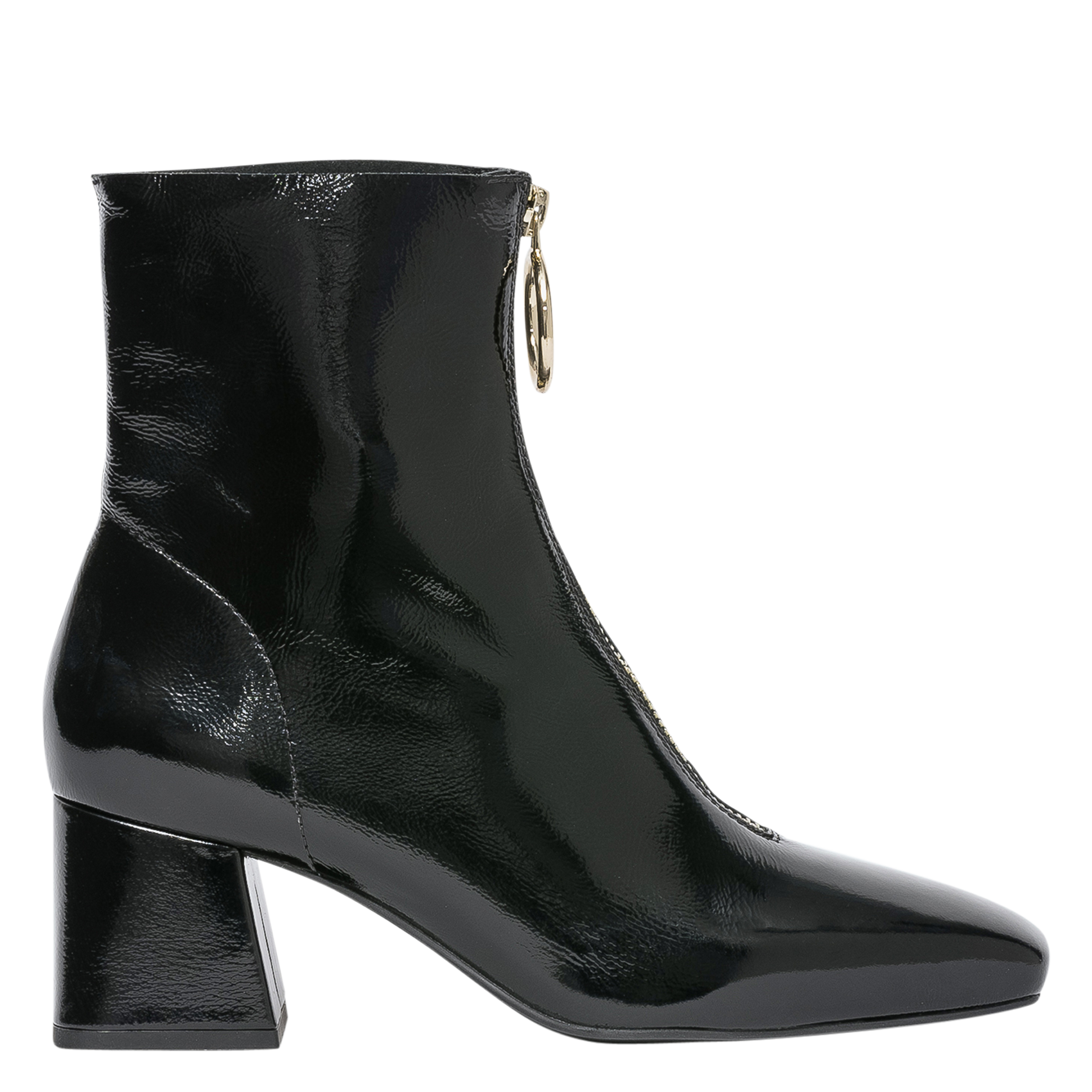 MARIBEL - Bottines en cuir vernis| Noir
