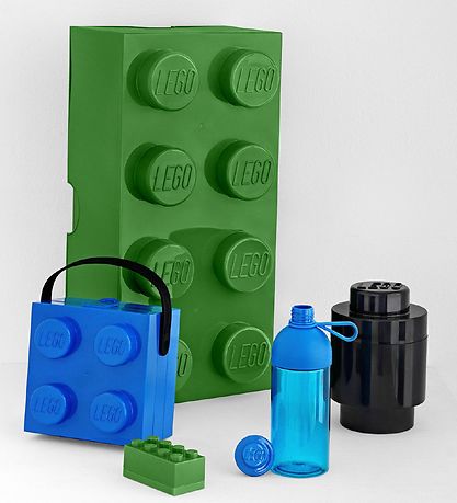 LEGO® Storage Brotdose m. Griff - 4 Knäufe - Blau