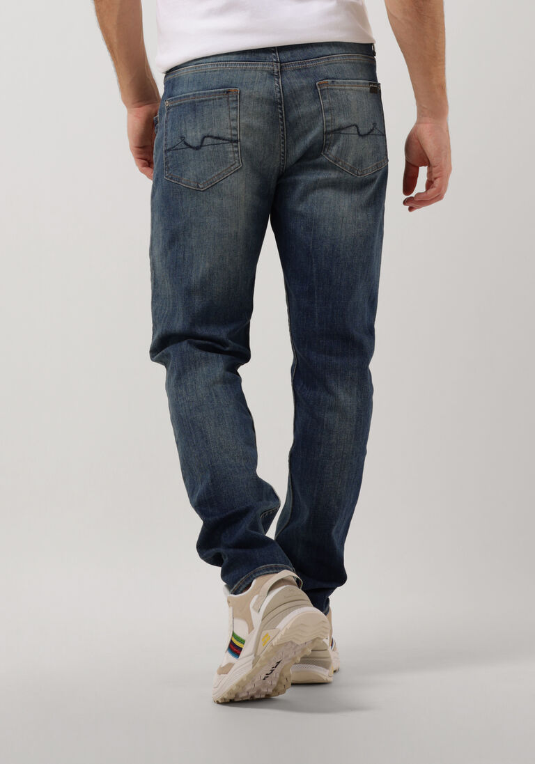 7 FOR ALL MANKIND blauwe 7 for all mankind slim fit jeans slimmy tapered stretch tek riptide