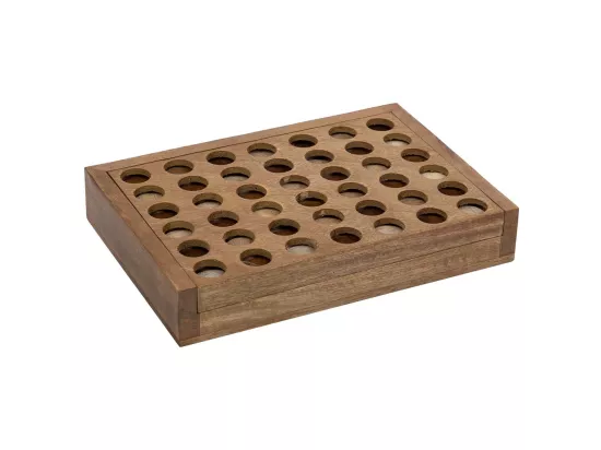 Jeu de 4 en ligne en bois marron 24x18x17h