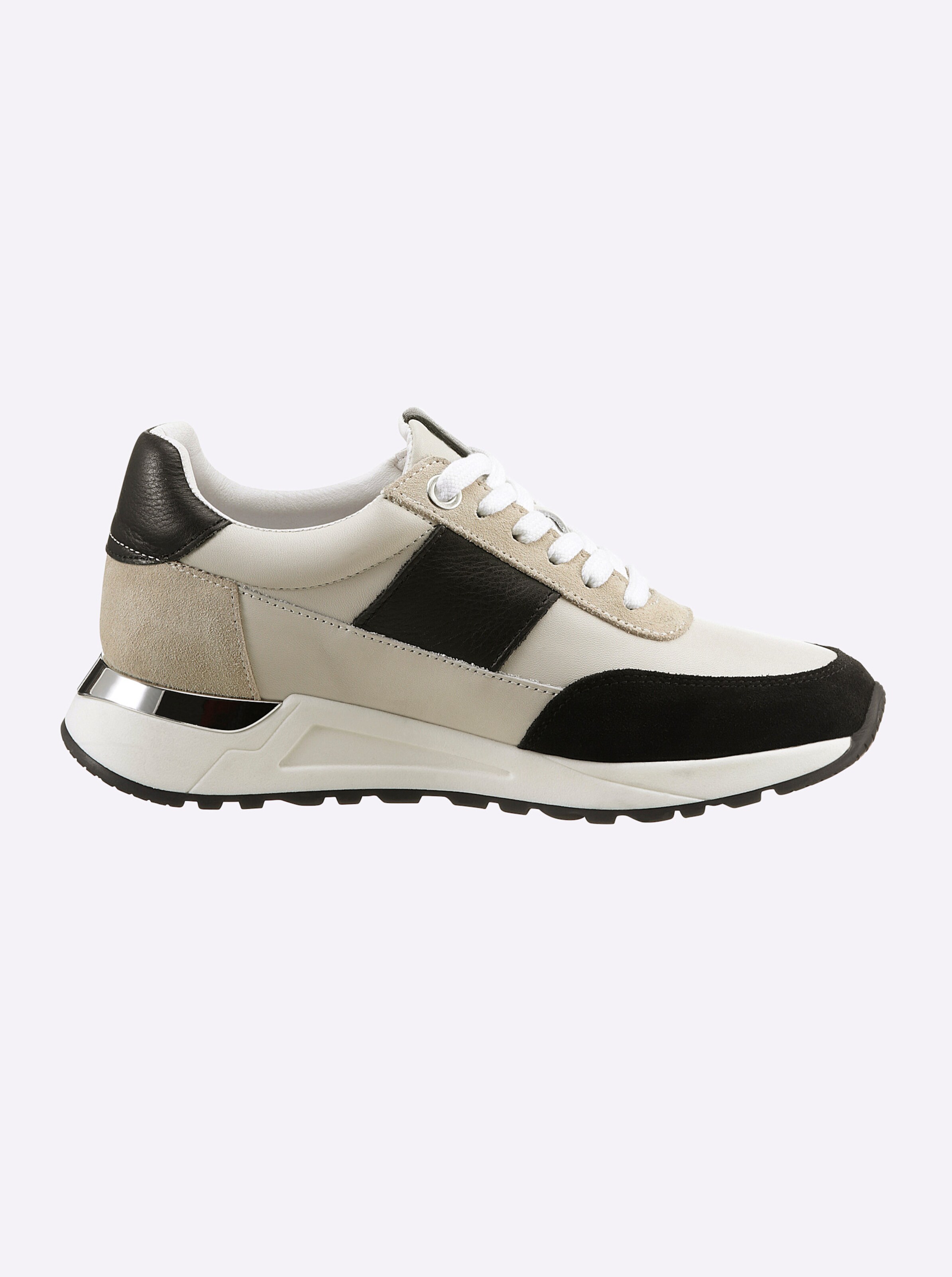 heine Sneaker in beige-schwarz