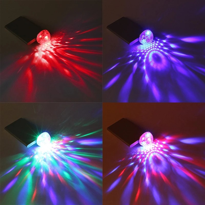 (Ø4x5cm) Mini LED Party Licht USB Beleuchtung PC Umgebungslicht Stecker für Laptop / Computer / Powerbank / Auto - Bunt