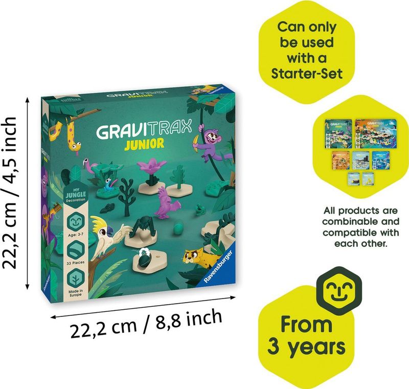 Ravensburger - GraviTrax Junior - Uitbreiding Jungle - Konstruktiespeelgoed