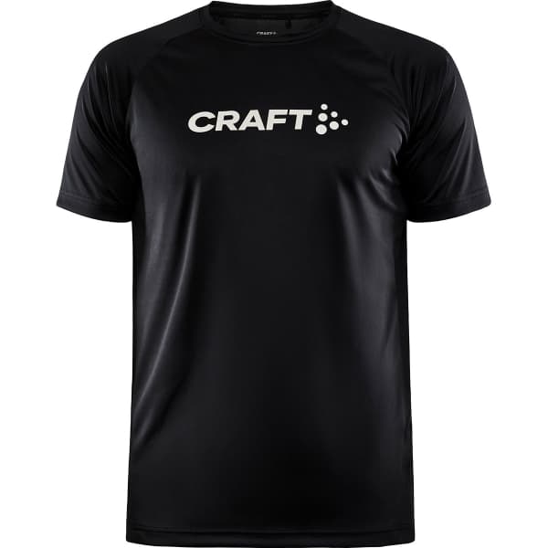 T-shirt running CRAFT CORE ESSENCE LOGO TEE BLACK
