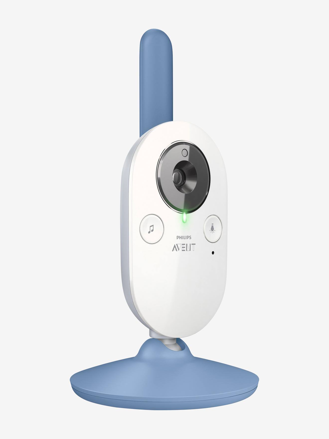 Monitor de vídeo digital para bebês Philips AVENT FHSS SCD845, tamanho médio, azul liso.