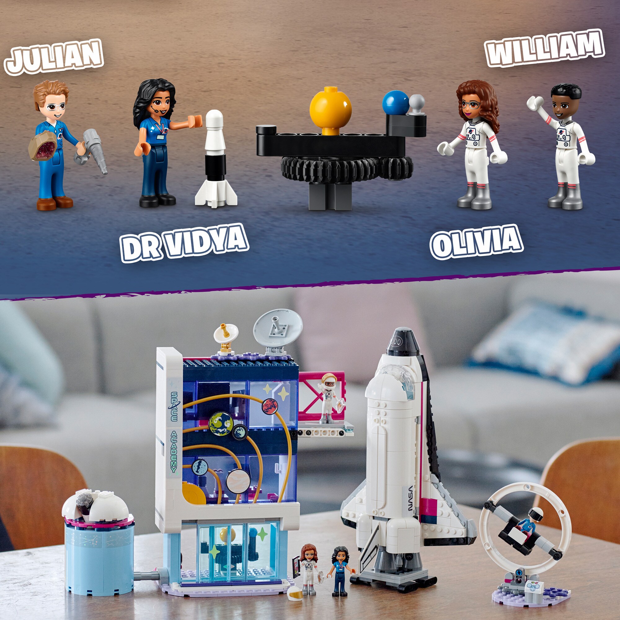 LEGO Konstruktionsspielzeug Friends Olivias Raumfahrt-Akademie