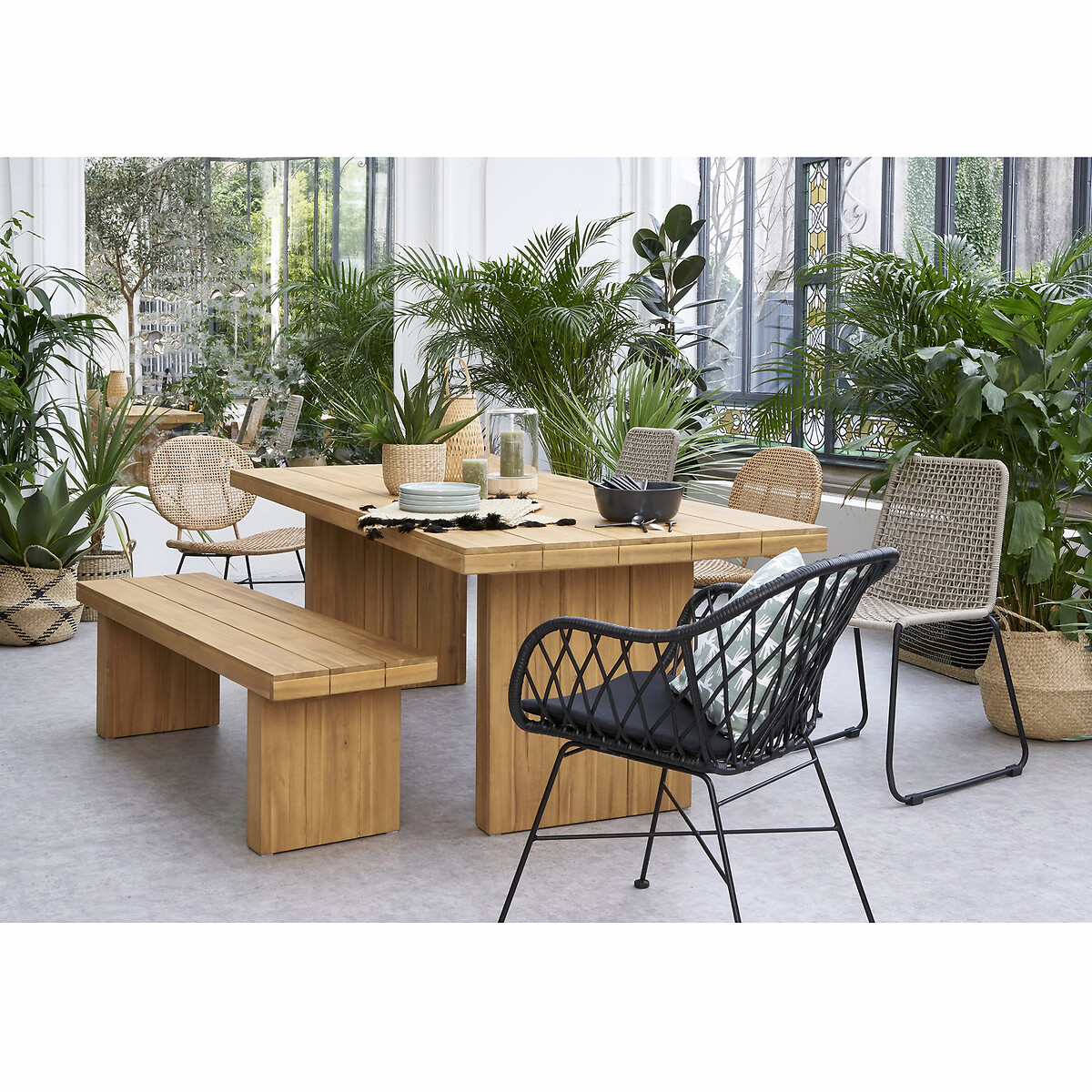 LA REDOUTE INTERIEURS<br>Cesto retangular de palha, Kezia