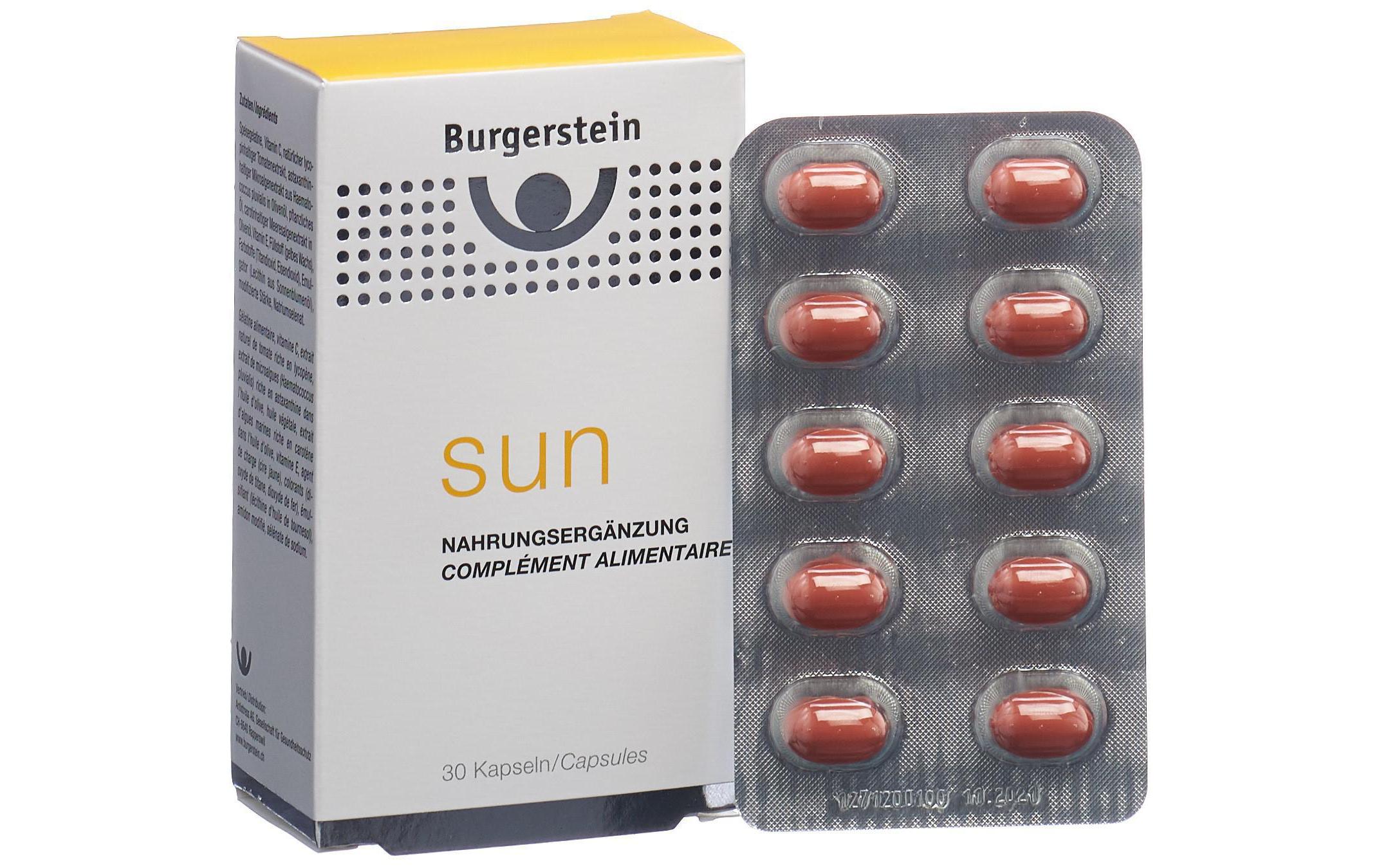 Sun 30 KapselnNahrungsergänzung mit Beta-Carotin