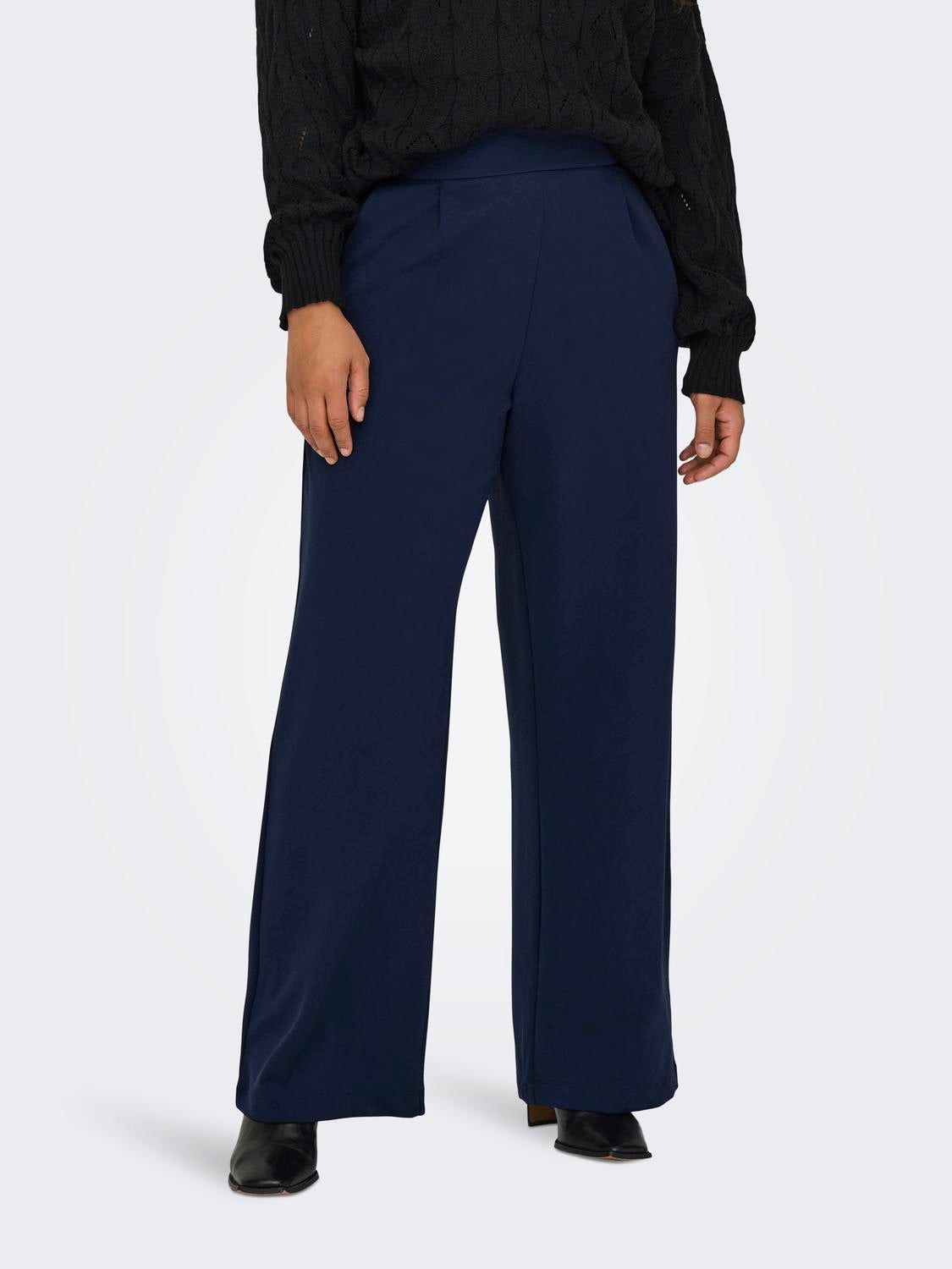CARSTILLA Normal geschnitten Hose mit weitem Beinschnitt Black Iris