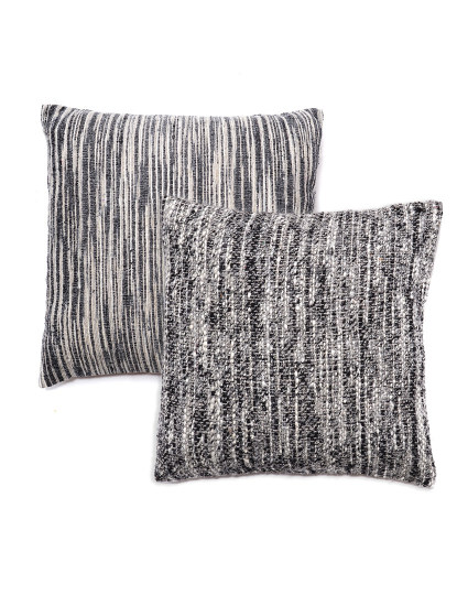 Black Sparrow Striped Cushion Cover