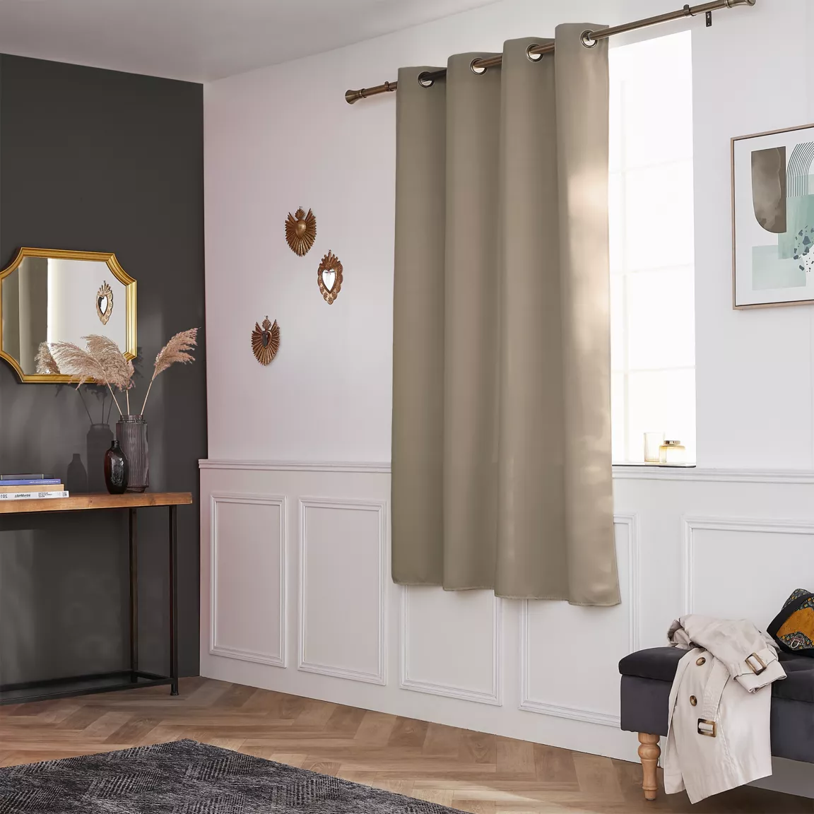 Rideau obscurcissant (140 x 180 cm) Dark Taupe