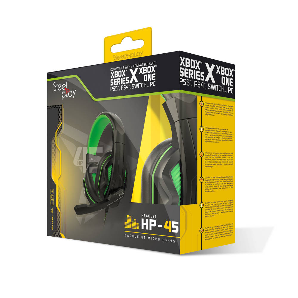Steelplay HP45 bedrade gaming headset - zwart/groen