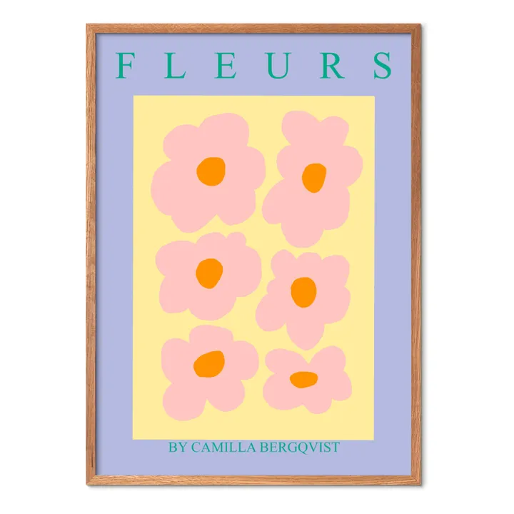 Poster and Frame Fleurs gul - Sans cadre