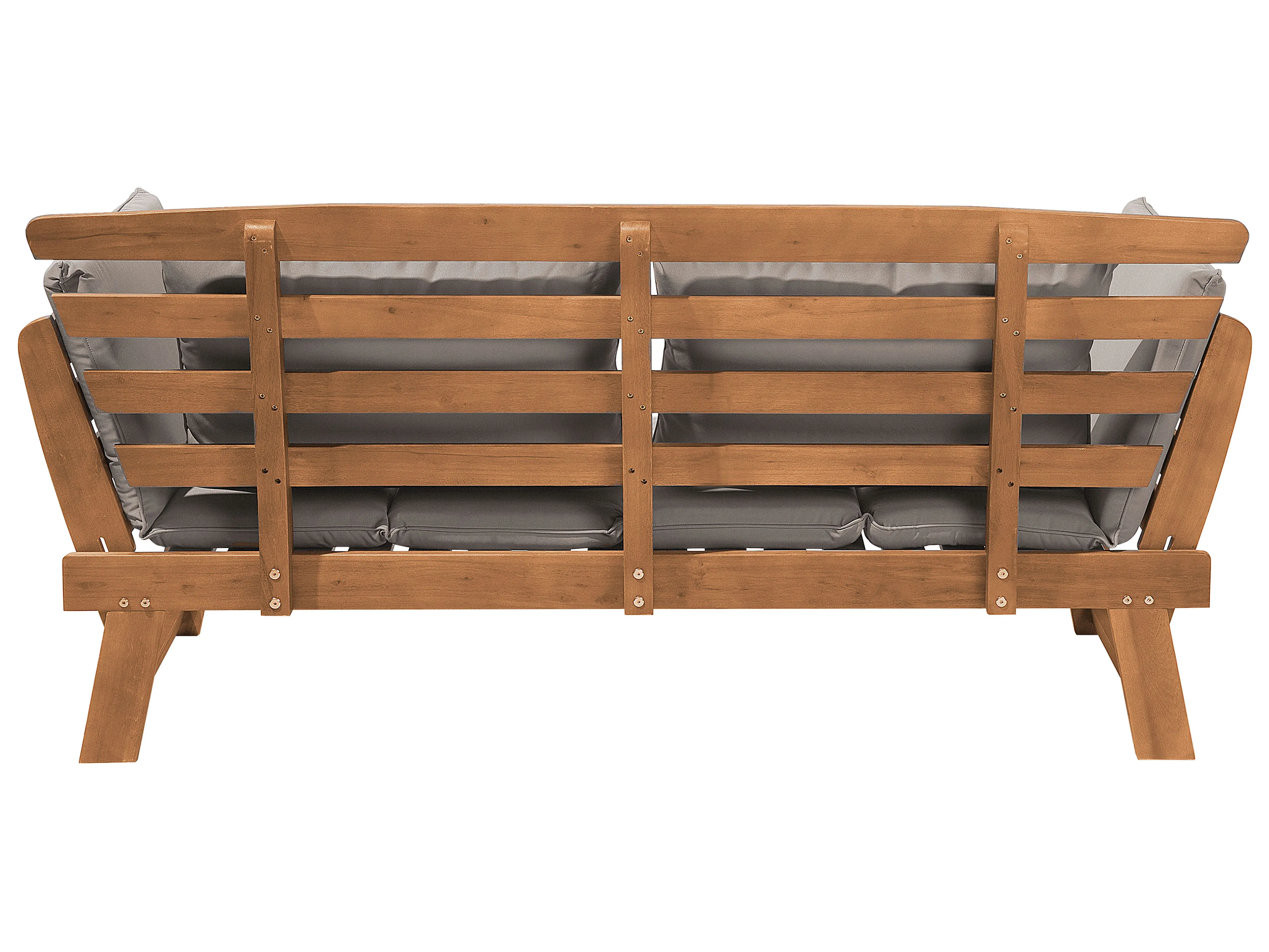 Tuinbank met zitkussen PORTICI 210 cm Eucalyptushout Lichtbruin/taupe