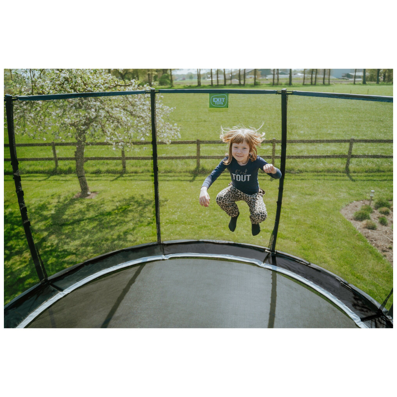 EXIT Allure Premium trampoline ø427cm - groen