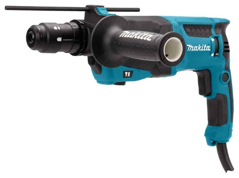 Makita HR2630TX12 230 V Combihamer met verwisselbare boorkop, in koffer, 17-delige boor- en beitelset in aluminium koffer