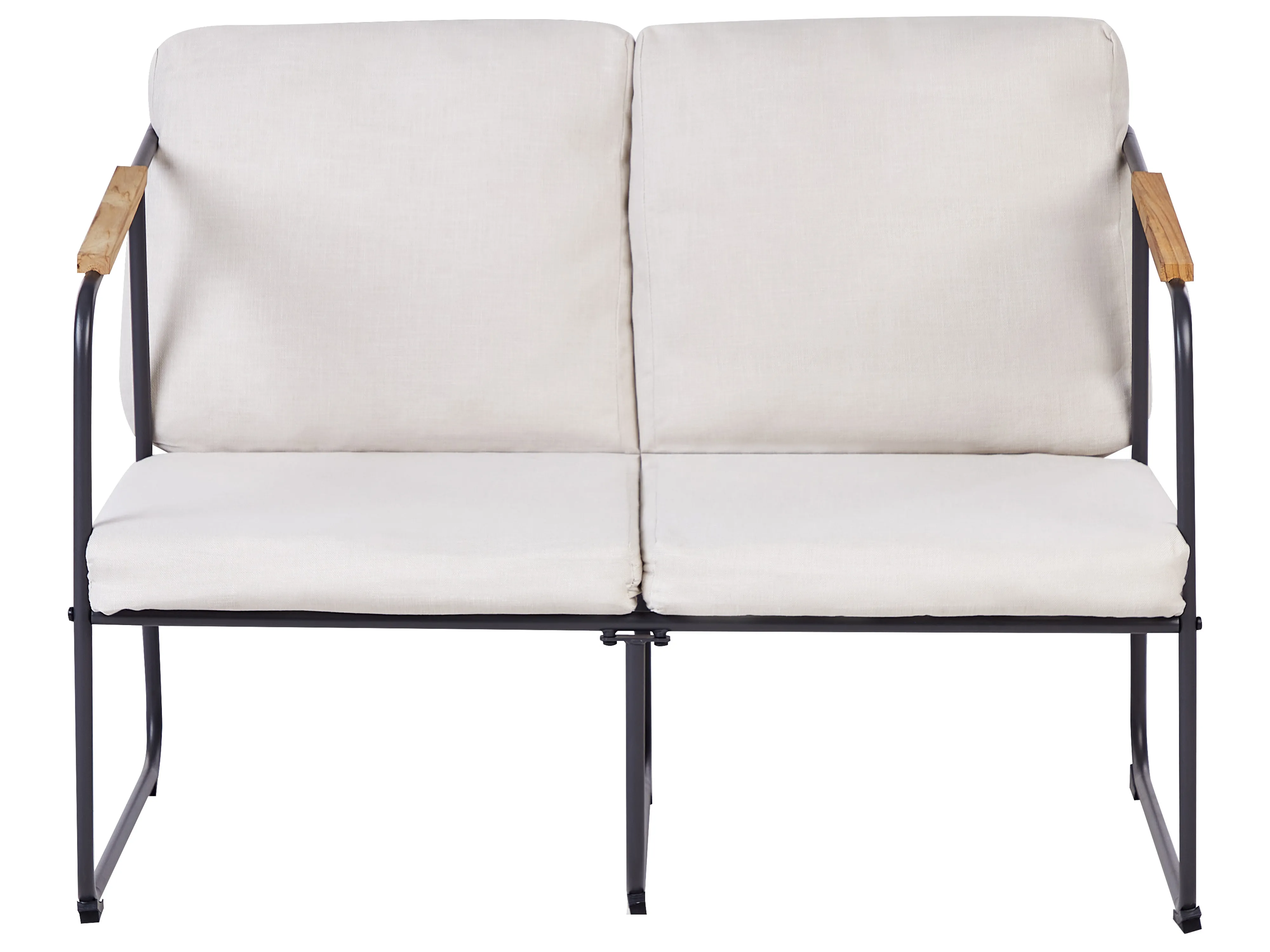 Loungeset met tafel 4-zits VEZZANA Metaal Lichtbeige