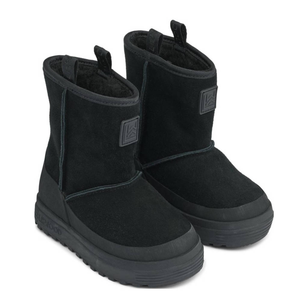 Liewood Mattiegevoerde suède enkelboots zwart