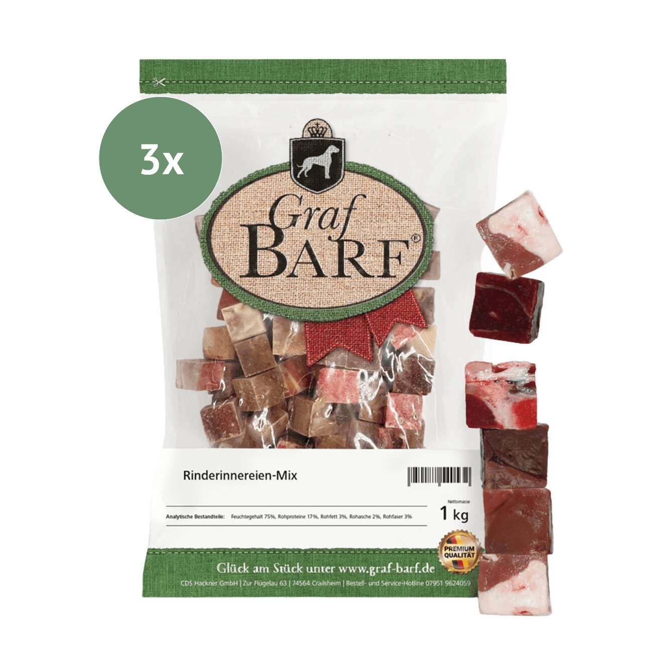 Graf Barf Singlemix vom Rind 2 16x1kg