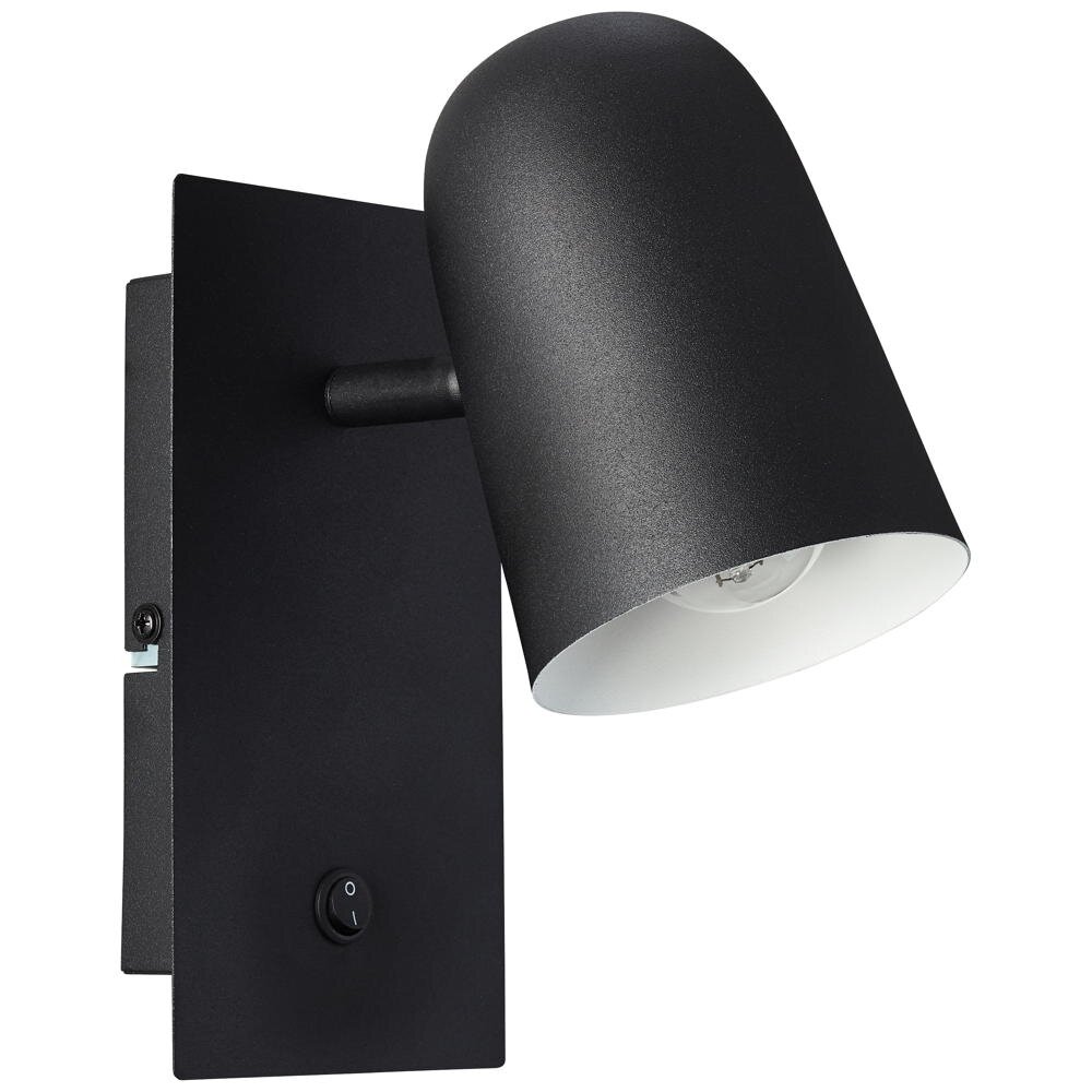 Ayr wandlamp in matzwart E14