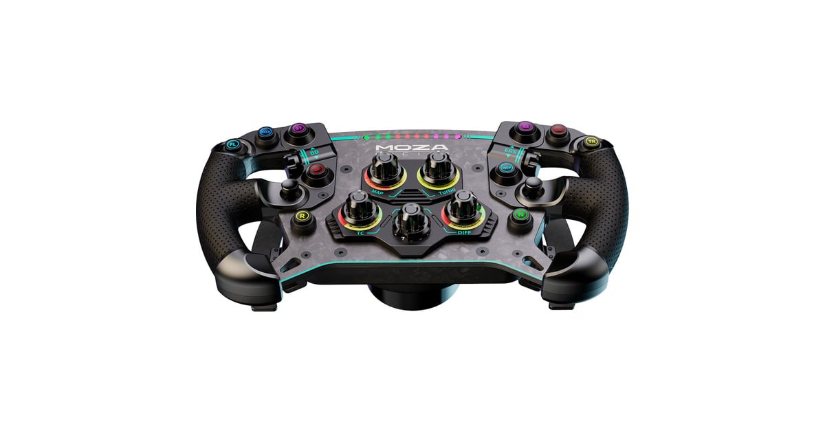 MOZAGS V2P GT stuurwiel + R9 V3 stuurbasis + SR-P (Throttle + Brake) Bundel  (Zwart, Basis, stuur en pedalen)