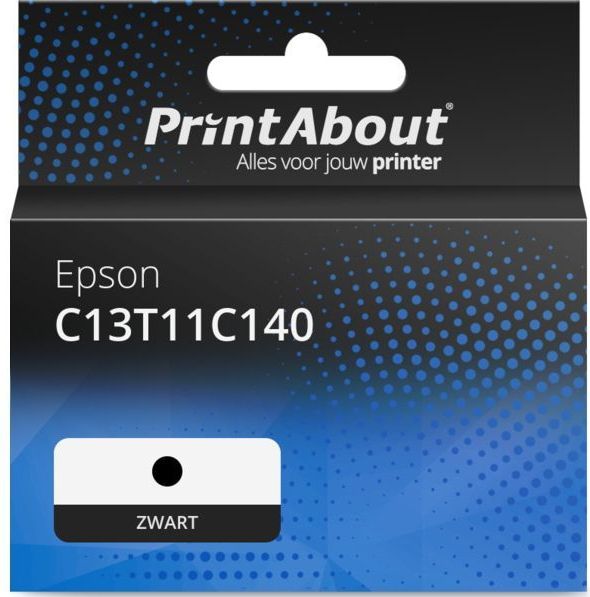 PrintAbout huismerk Inktcartridge C13T11C140 Zwart Geschikt voor Epson
