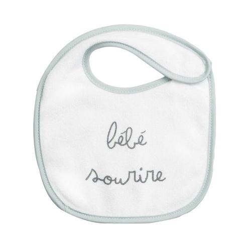 Lot 6 bavoirs naissance mots tendres Beige - TROIS KILOS SEPT